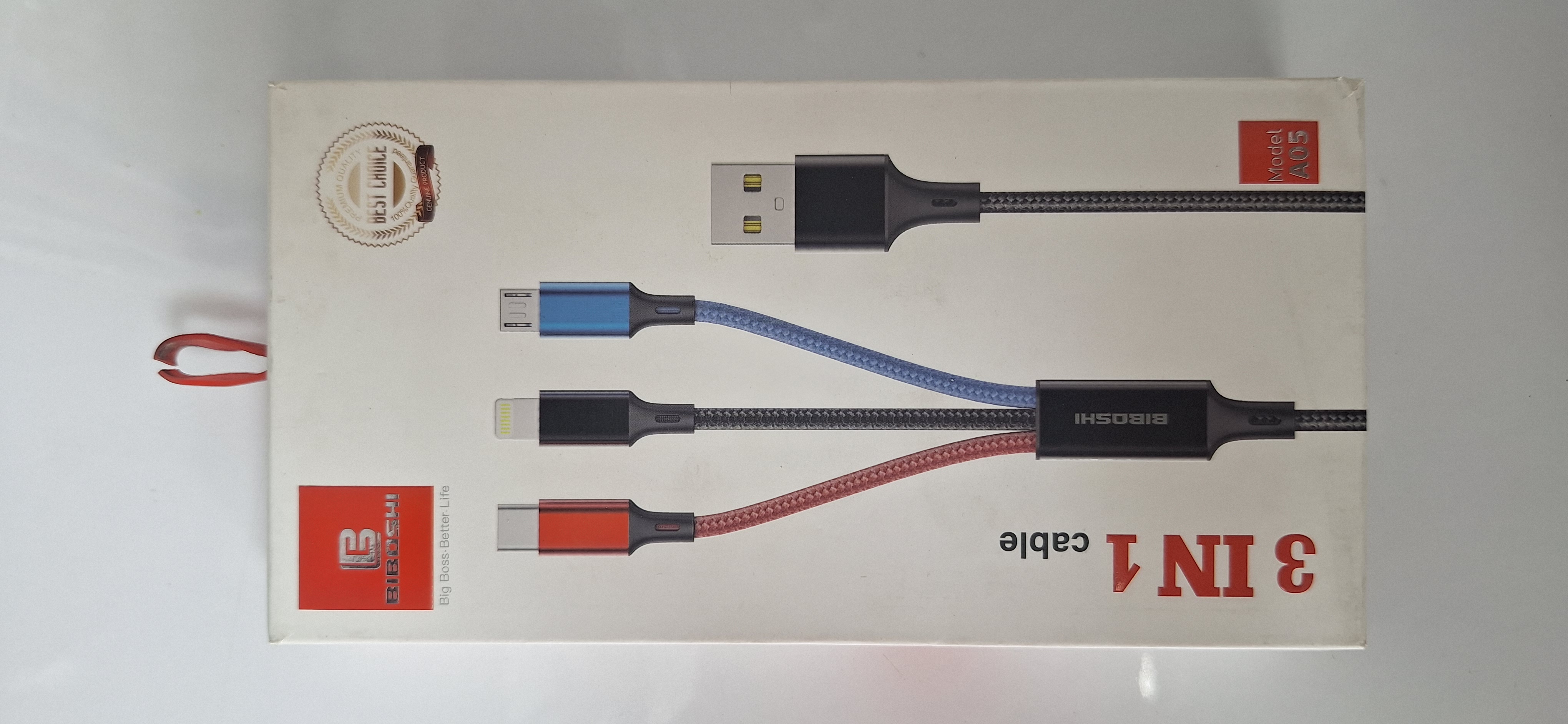 کابل شارژ 3in1 برند biboshi