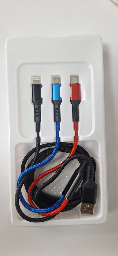 کابل شارژ 3in1 برند biboshi